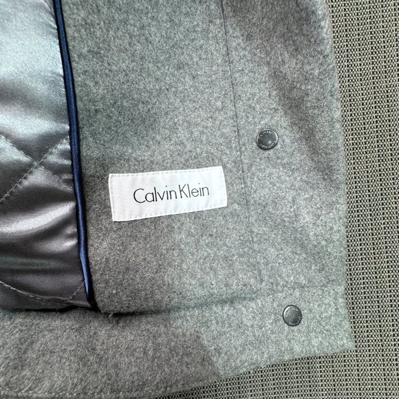 Calvin Klein women's size m Double Layer Wool Blend Grey Jacket - Picture 10 of 11